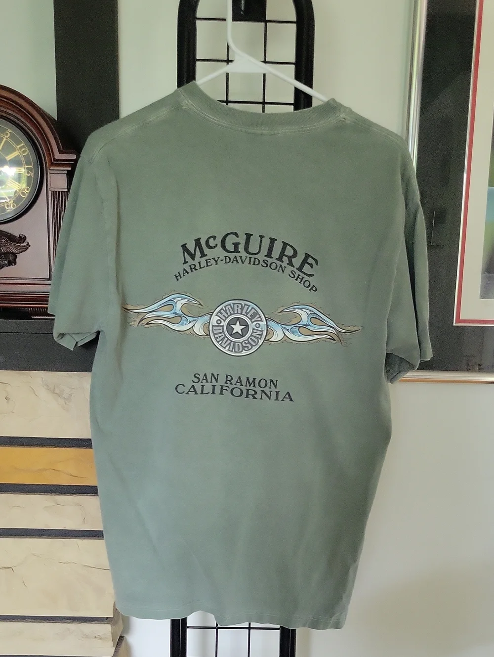 Harley-Davidson T-Shirt Medium Green Vintage